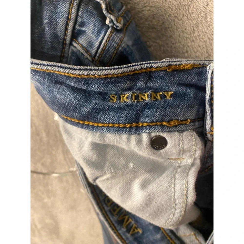 American Eagle Skinny Jeans Men's 30x34 Blue Medium Wash Extreme Flex Stretch